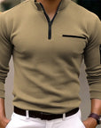 Helvano | Strickpullover mit Troyer-Kragen für Herren