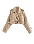 Helvano | Kurzer Trenchcoat für Damen in Beige