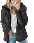 Helvano | Teddy-Fleece-Mantel mit Reissverschluss für Damen