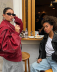 Helvano | Oversize Lederjacke für Damen in Rot