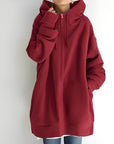 Helvano | Fleece-Hoodie mit Reissverschluss für Damen