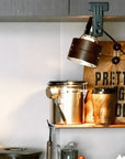 Helvano | Retro Schreibtischlampe mit Klemme aus Holz und Metall
