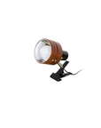 Helvano | Retro Schreibtischlampe mit Klemme aus Holz und Metall