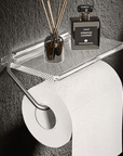 Helvano | Wandmontierter Toilettenpapierhalter mit Ablage
