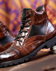 Helvano | Herren Stiefel in Krokoprägung