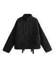 Helvano | Oversized Gesteppte Damenjacke in Schwarz