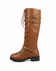 Helvano | Retro-Schnürstiefel mit Schnalle für Damen