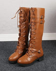 Helvano | Retro Schnürstiefel mit Schnalle für Damen