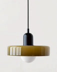 Helvano | Bauhaus Pendelleuchte aus farbigem Glas