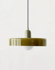 Helvano | Bauhaus Pendelleuchte aus farbigem Glas
