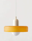Helvano | Bauhaus Pendelleuchte aus farbigem Glas