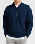 Helvano | Herren Halfzip-Pullover aus Rippstrick