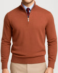 Helvano | Herren-Zip-Pullover aus Wollmischung