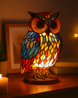 Helvano | Tierlampe mit Buntglas-Effekt für den Tisch