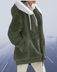 Helvano | Lässige Fleece-Kapuzenjacke für Damen