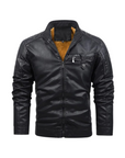 Helvano | Retro Lederjacke mit Fleecefutter für Herren