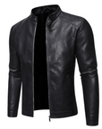 Helvano | Lederjacke mit Stehkragen für Herren