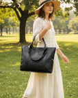 Helvano | Elegante Leder-Schultertasche im Retro-Look