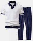 Helvano | Herren-Set Strickpolo & Slim-Fit-Hose