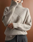 Helvano | Lockere Rollkragen-Strickjacke für Damen