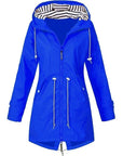 Helvano | Damen Trenchcoat mit Kapuze und Kordelzug