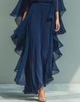 Helvano | Zweiteiler aus Chiffon für Damen in Marineblau