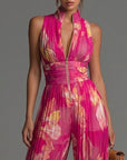 Helvano | Blumen-Jumpsuit mit weitem Bein für Damen