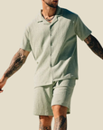 Helvano | Zweiteiliges Herren-Set: Kurzarmhemd & Shorts