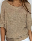 Helvano | Lockerer Lochstrick-Pullover für Damen