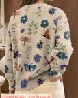 Helvano | Strickpullover mit Blumenprint für Damen