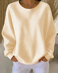 Helvano | Oversized Waffelstrick-Pullover für Damen