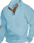 Helvano | Henley-Strickpullover mit Stehkragen für Herren