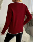 Helvano | Strickpullover mit Rundhals und Schneeflocken