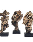 Helvano | Abstrakte Skulptur im Scandi-Stil in Gold
