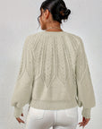 Helvano | Lockerer Zopfstrickpullover für Damen