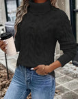 Helvano | Zopfstrick-Rollkragenpullover für Damen