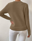 Helvano | Pointelle-Strickpullover mit Rundhals für Damen