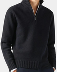 Helvano | Rollkragenpullover aus Wolle mit Zip für Herren