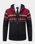 Helvano | Strickjacke mit Ethno-Muster für Herren