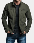 Helvano | Vintage Zip-Jacke für Herren in Grün