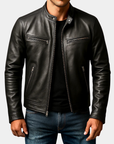 Helvano | Minimalistische Herren-Motorradjacke