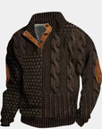 Helvano | Herren Strickpullover mit Retro-Print
