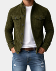 Helvano | Wildlederjacke mit Knöpfen für Herren