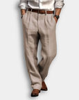 Helvano | Plissierte Leinenhose für Herren