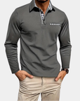 Helvano | Herren-Poloshirt mit langen Ärmeln
