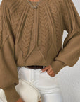 Helvano | Zopfstrick-Pullover mit Rundhals