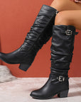 Helvano | Slouch-Stiefel mit Schnalle für Damen