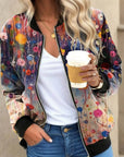 Helvano | Damen Bomberjacke mit Blumenmuster