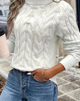 Helvano | Zopfstrick-Rollkragenpullover für Damen