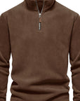 Helvano | Herren Strickpullover mit Stehkragen und Half-Zip